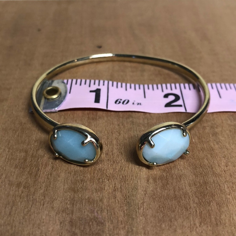 Amazonite Stone Bracelet Cuff - image 2